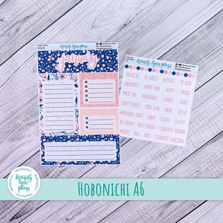 January A6 Hobonichi Dashboard || Dainty Floral || R-A6T-3297