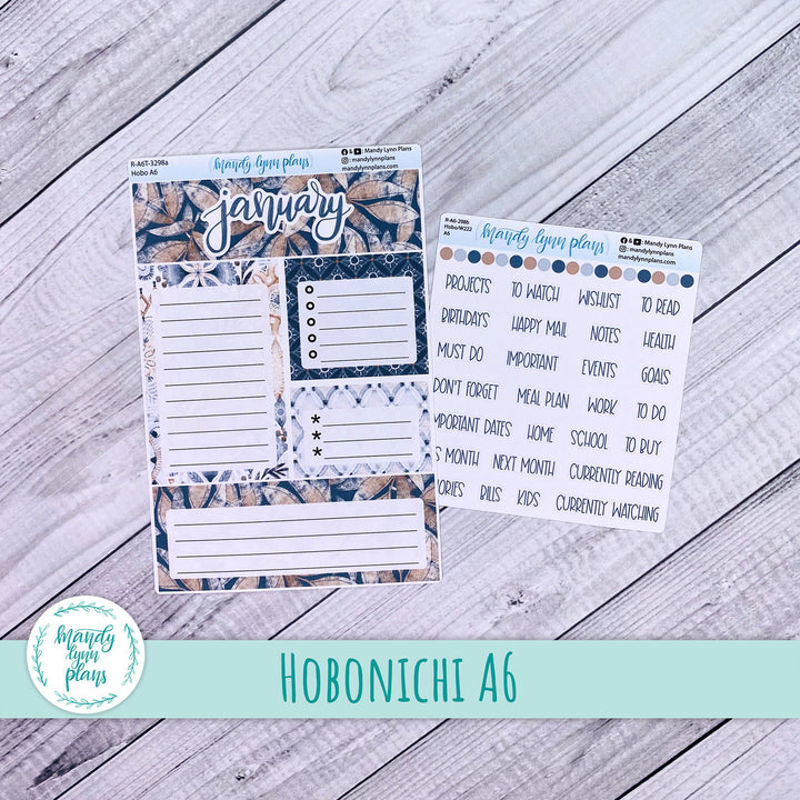 January A6 Hobonichi Dashboard || Rustic Boho || R-A6T-3298