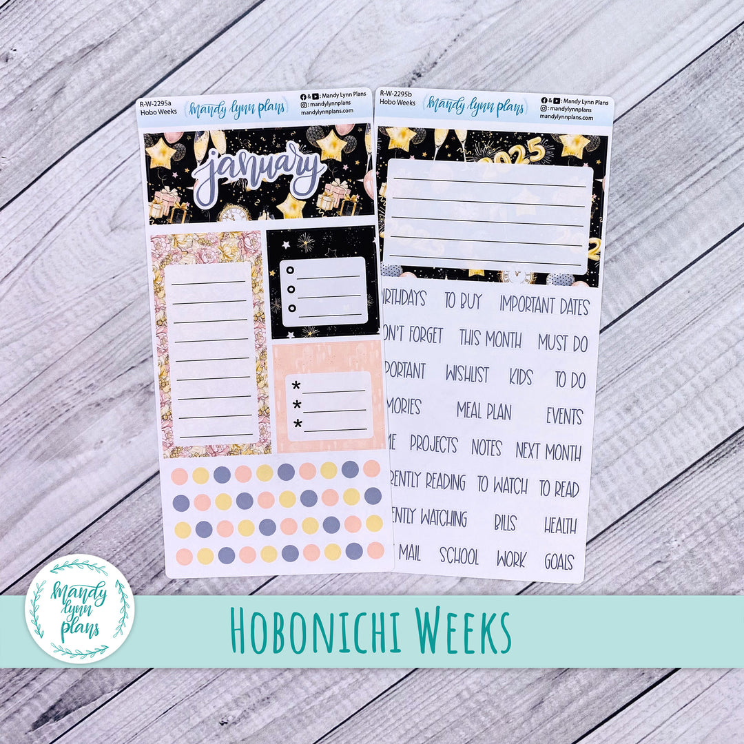 January Hobonichi Weeks Dashboard || New Year's Party || R-W-2295