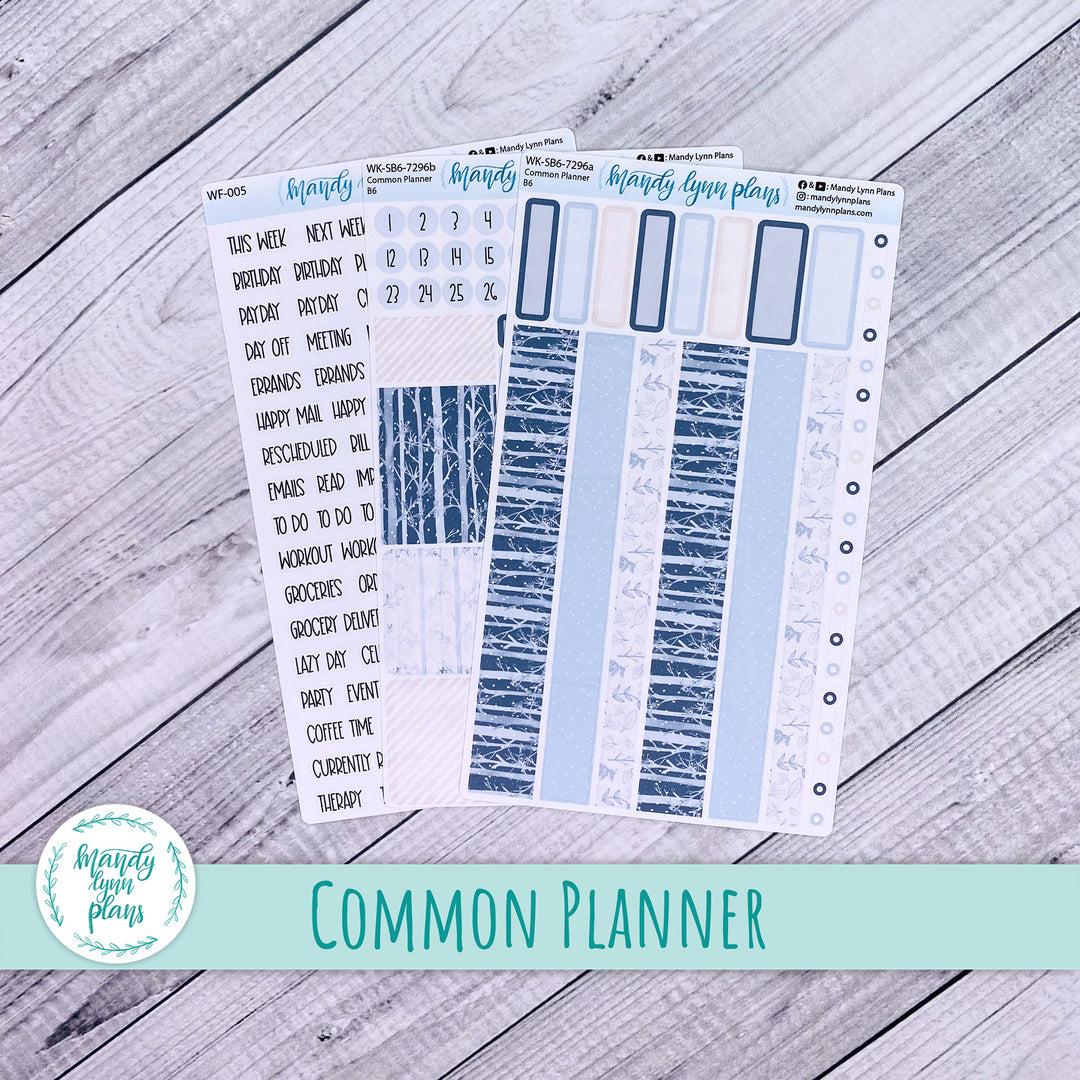 A5, B6, N1 & N2 Common Planner Weekly Kit || Winter Forest || 296