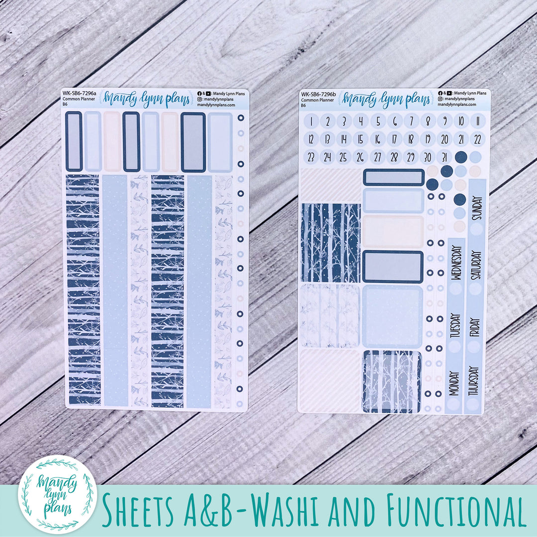 A5, B6, N1 & N2 Common Planner Weekly Kit || Winter Forest || 296