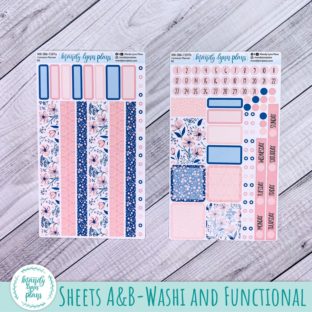 A5, B6, N1 & N2 Common Planner Weekly Kit || Dainty Floral || 297