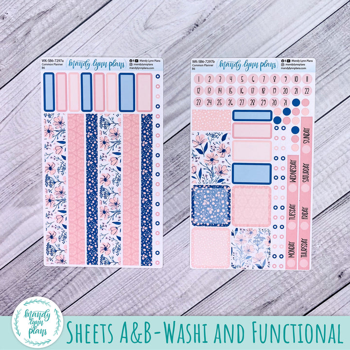 A5, B6, N1 & N2 Common Planner Weekly Kit || Dainty Floral || 297