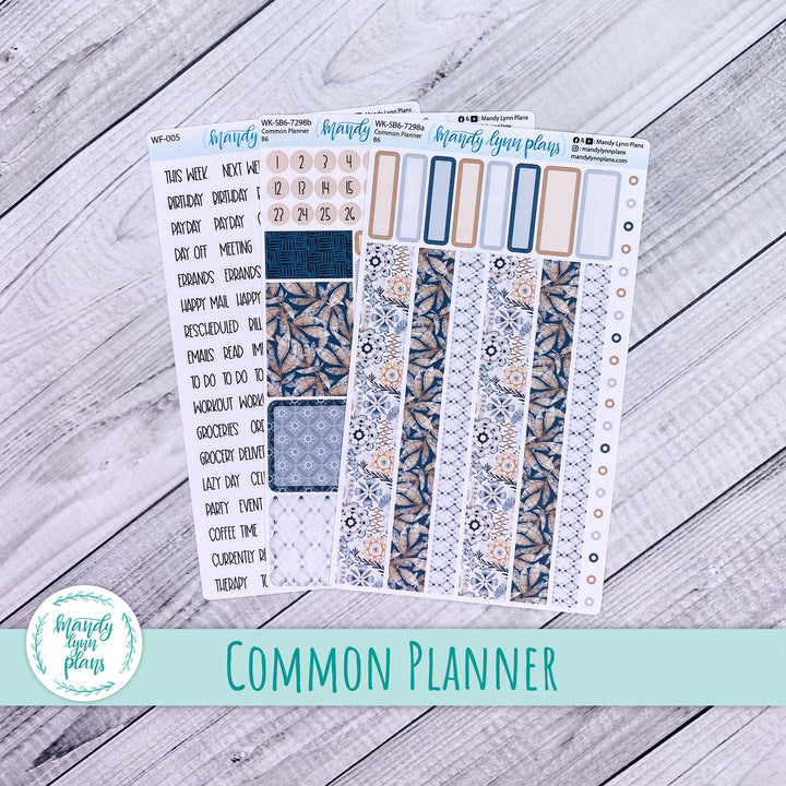 A5, B6, N1 & N2 Common Planner Weekly Kit || Rustic Boho || 298