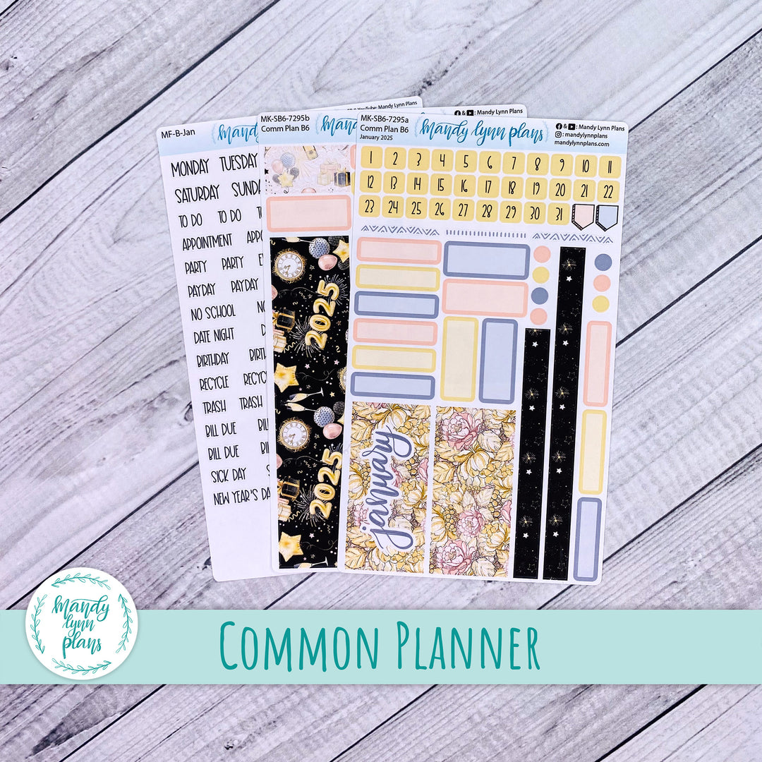 January 2025 Common Planner Monthly Kit || New Year's Party || 295