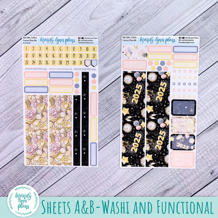 Any Month Common Planner Monthly Kit || New Year's Party || 295