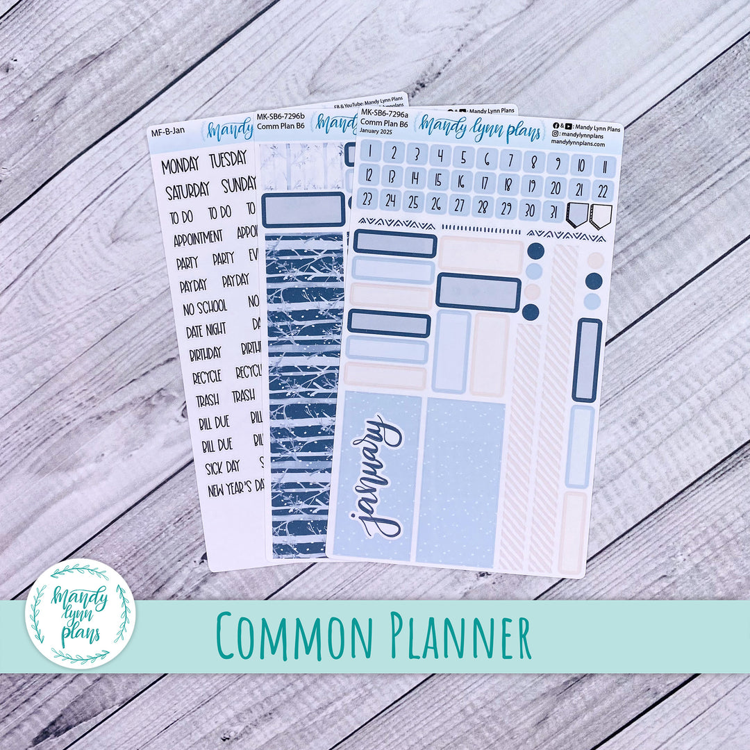 January 2025 Common Planner Monthly Kit || Winter Forest || 296