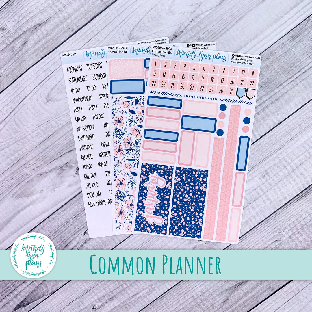 January 2025 Common Planner Monthly Kit || Dainty Floral || 297