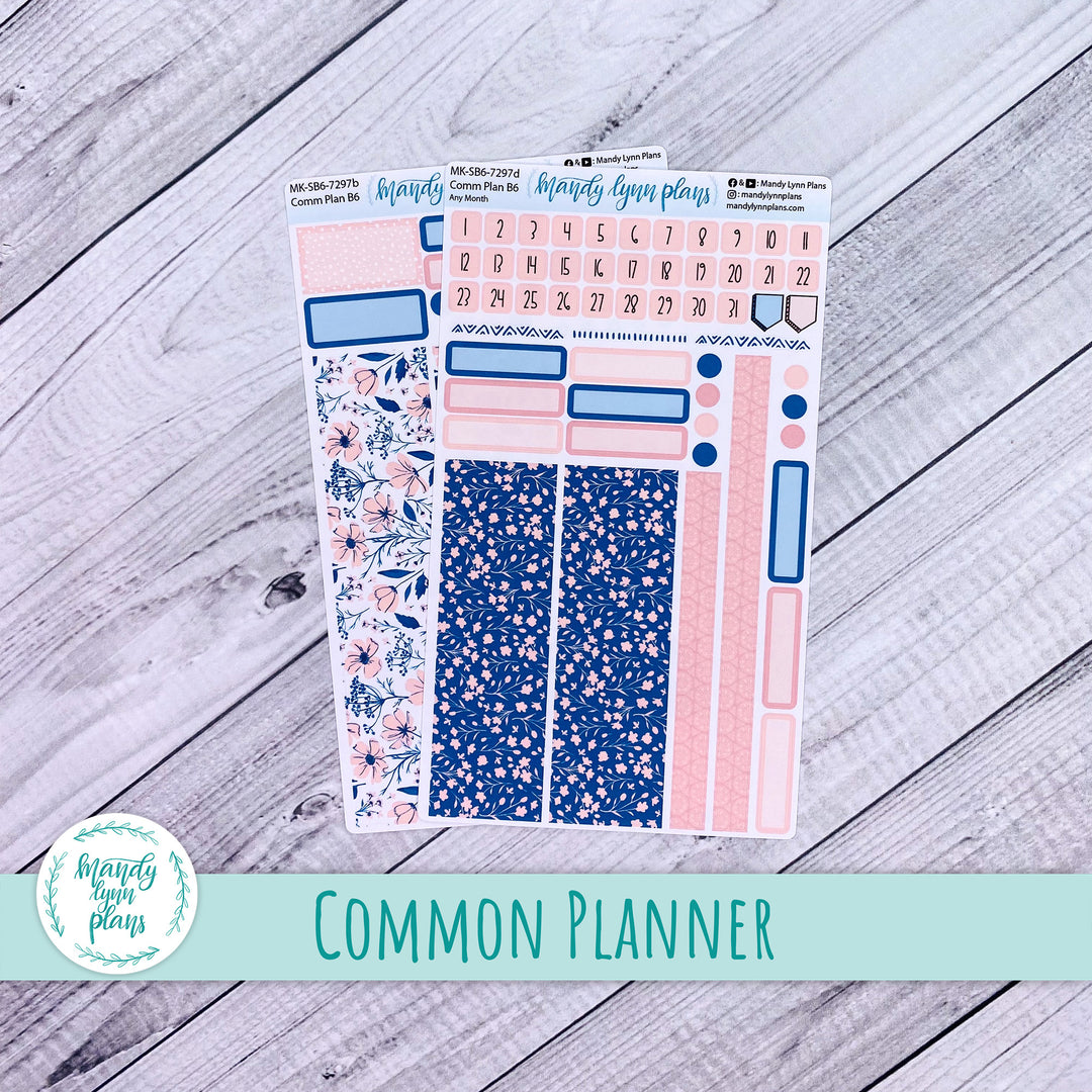 Any Month Common Planner Monthly Kit || Dainty Floral || 297