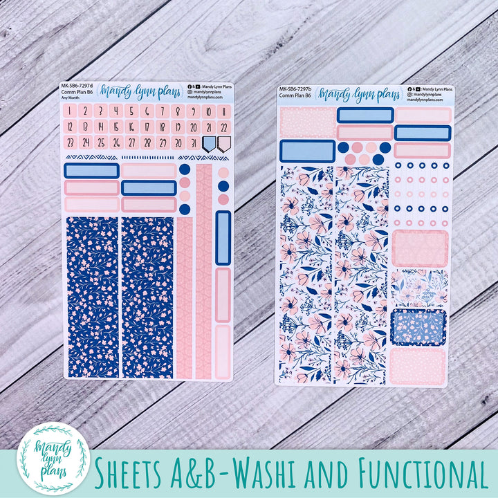 Any Month Common Planner Monthly Kit || Dainty Floral || 297