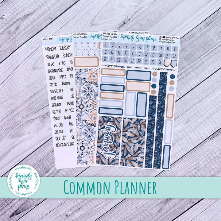 January 2025 Common Planner Monthly Kit || Rustic Boho || 298