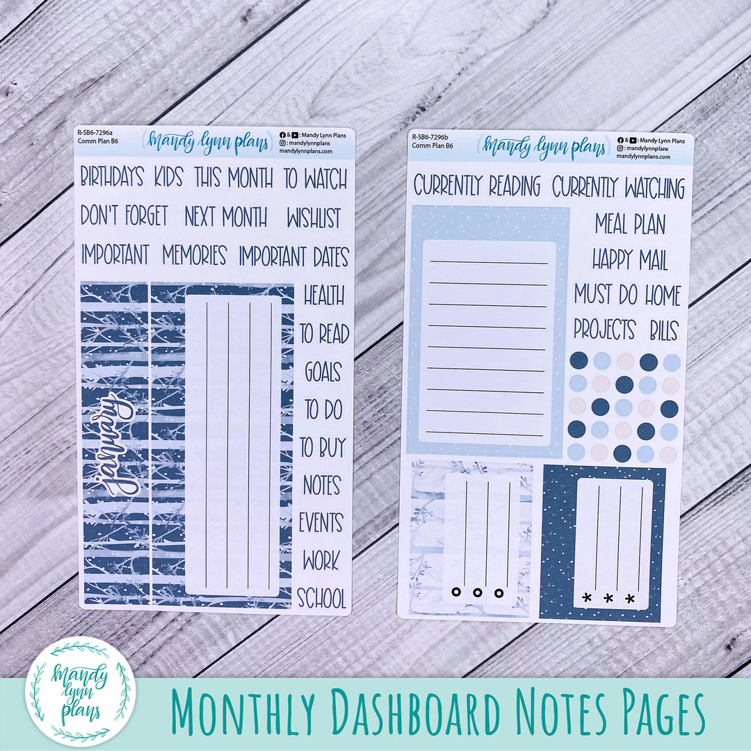 January Common Planner Dashboard || Winter Forest || 296