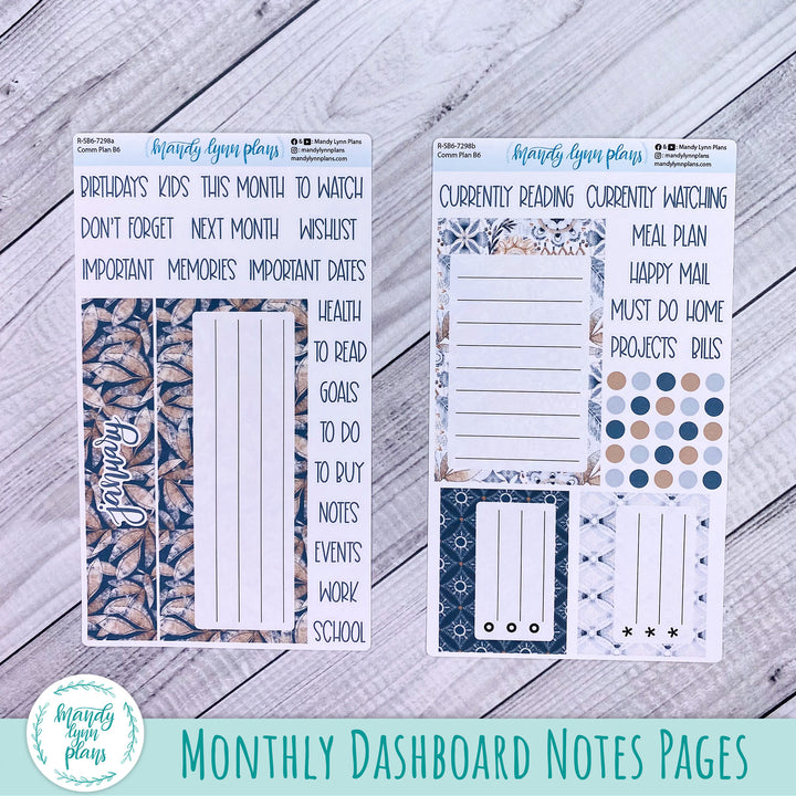 January Common Planner Dashboard || Rustic Boho || 298