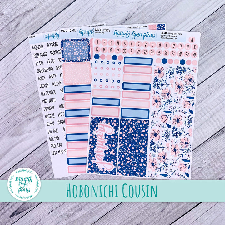 Hobonichi Cousin January 2025 Monthly || Dainty Floral || MK-C-1297