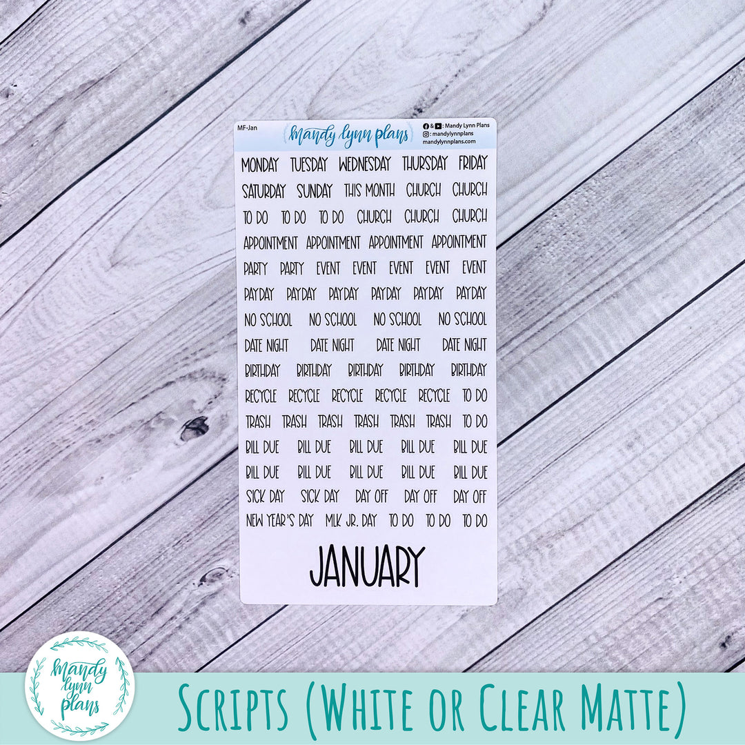 January 2025 Common Planner Monthly Kit || Winter Forest || 296