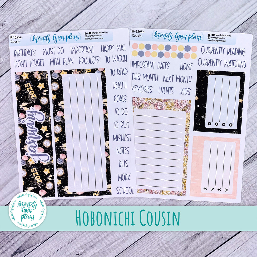 January Hobonichi Cousin Dashboard || New Year's Party || R-1295