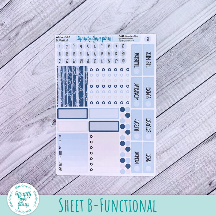 Standard Vertical Weekly Kit || Winter Forest || WK-SV-296