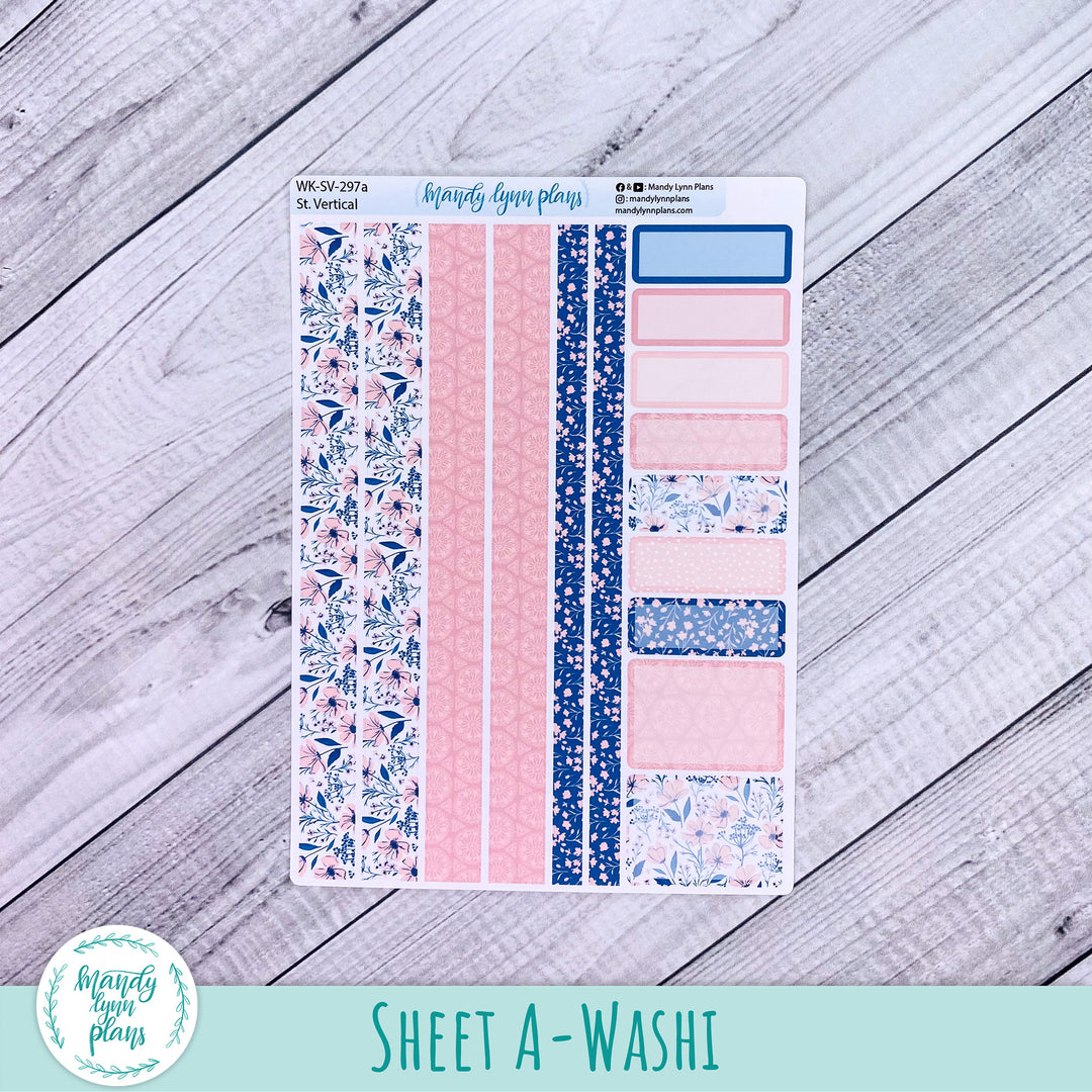 Standard Vertical Weekly Kit || Dainty Floral || WK-SV-297