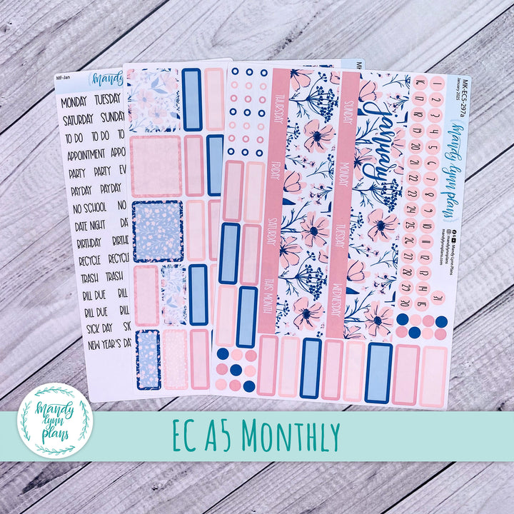 EC A5 January Monthly Kit || Dainty Floral || MK-EC5-297