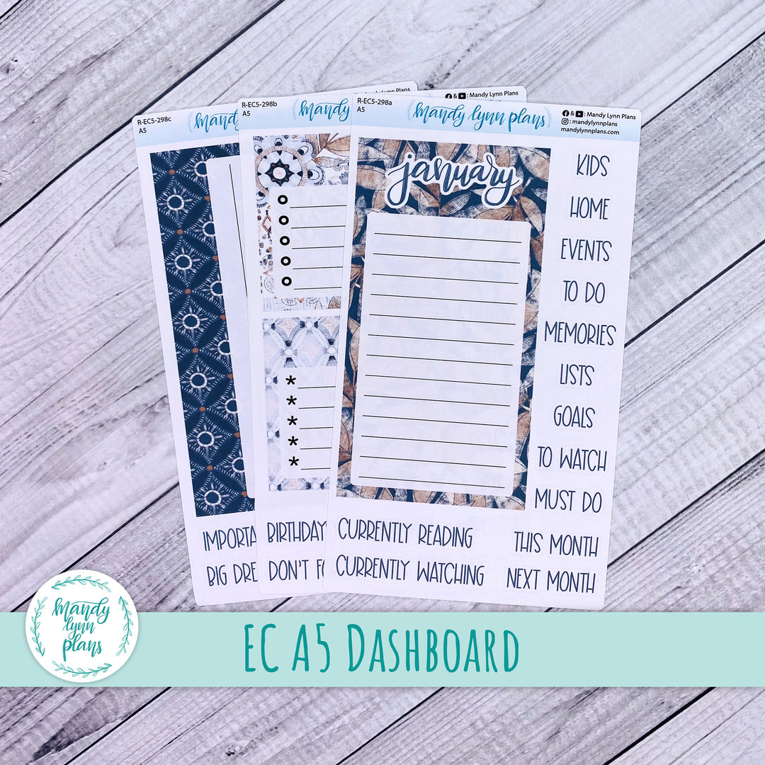 January EC A5 Dashboard Kit || Rustic Boho || R-EC5-298