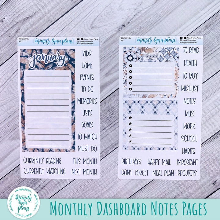 January EC A5 Dashboard Kit || Rustic Boho || R-EC5-298