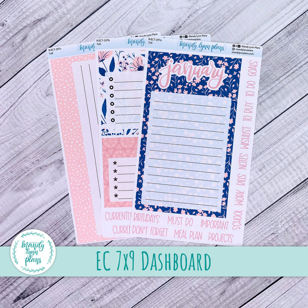 January EC 7x9 Dashboard Kit || Dainty Floral || R-EC7-297