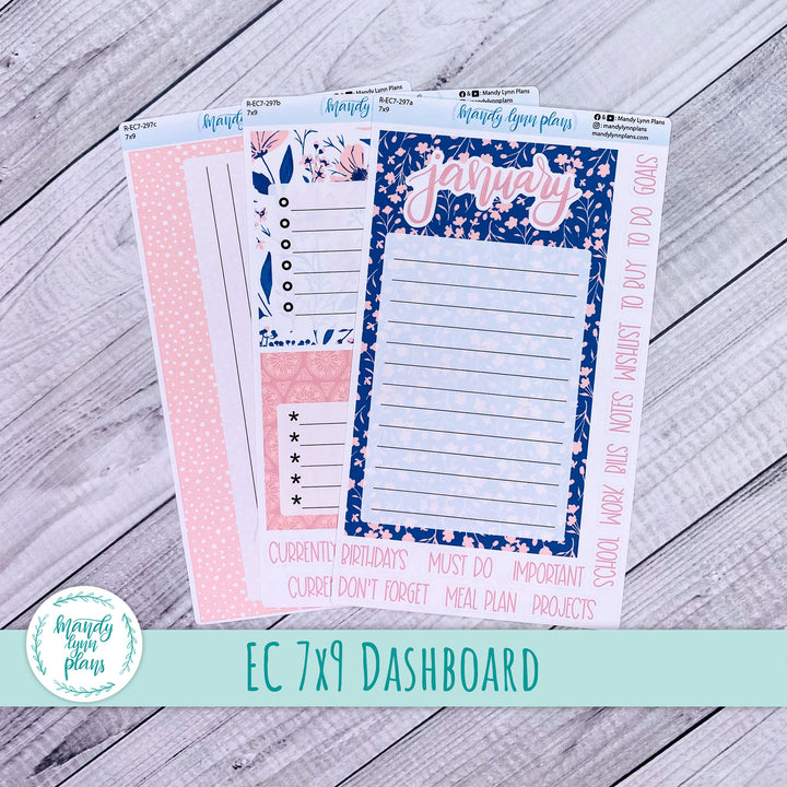 January EC 7x9 Dashboard Kit || Dainty Floral || R-EC7-297