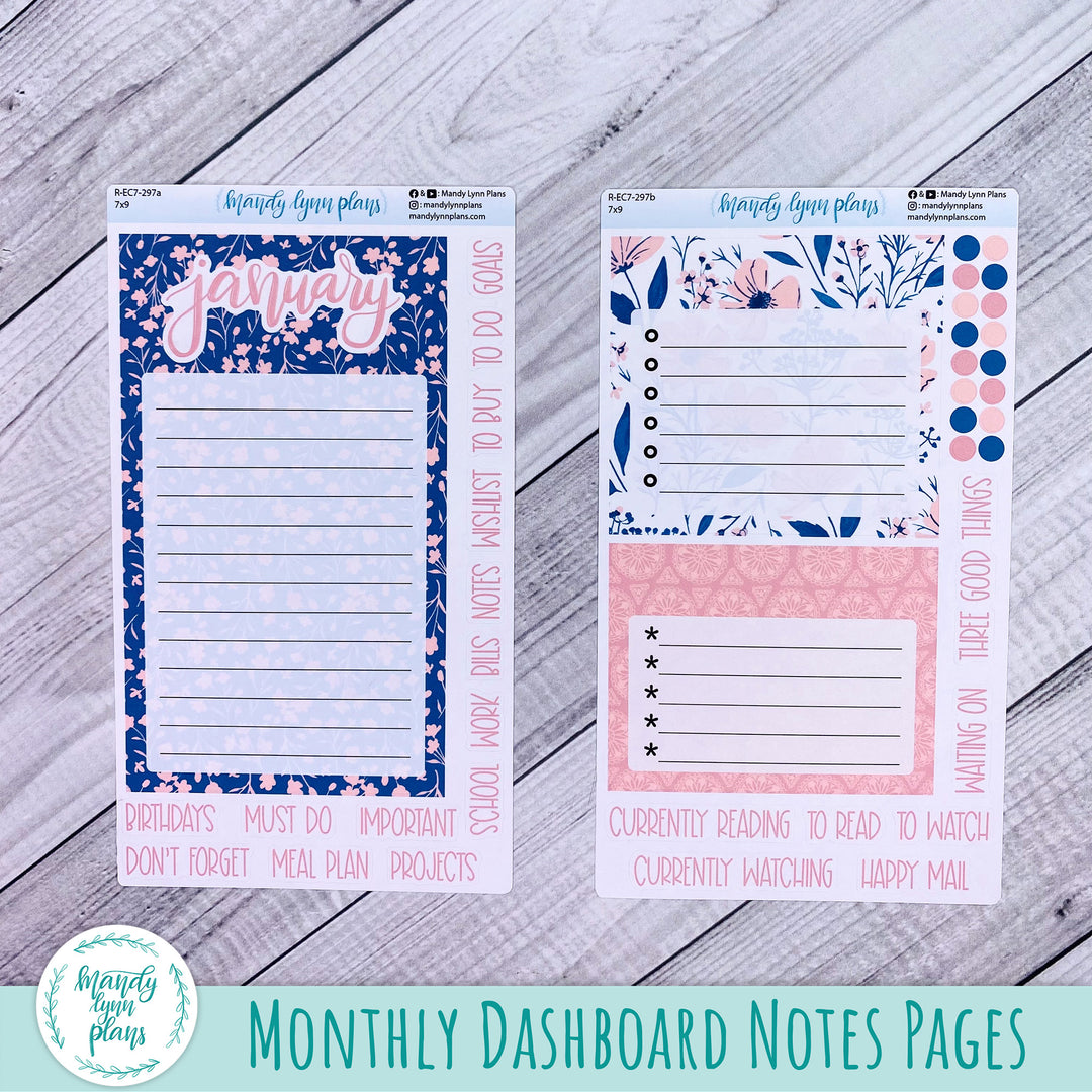 January EC 7x9 Dashboard Kit || Dainty Floral || R-EC7-297