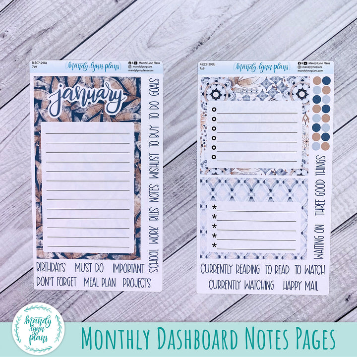 January EC 7x9 Dashboard Kit || Rustic Boho || R-EC7-298