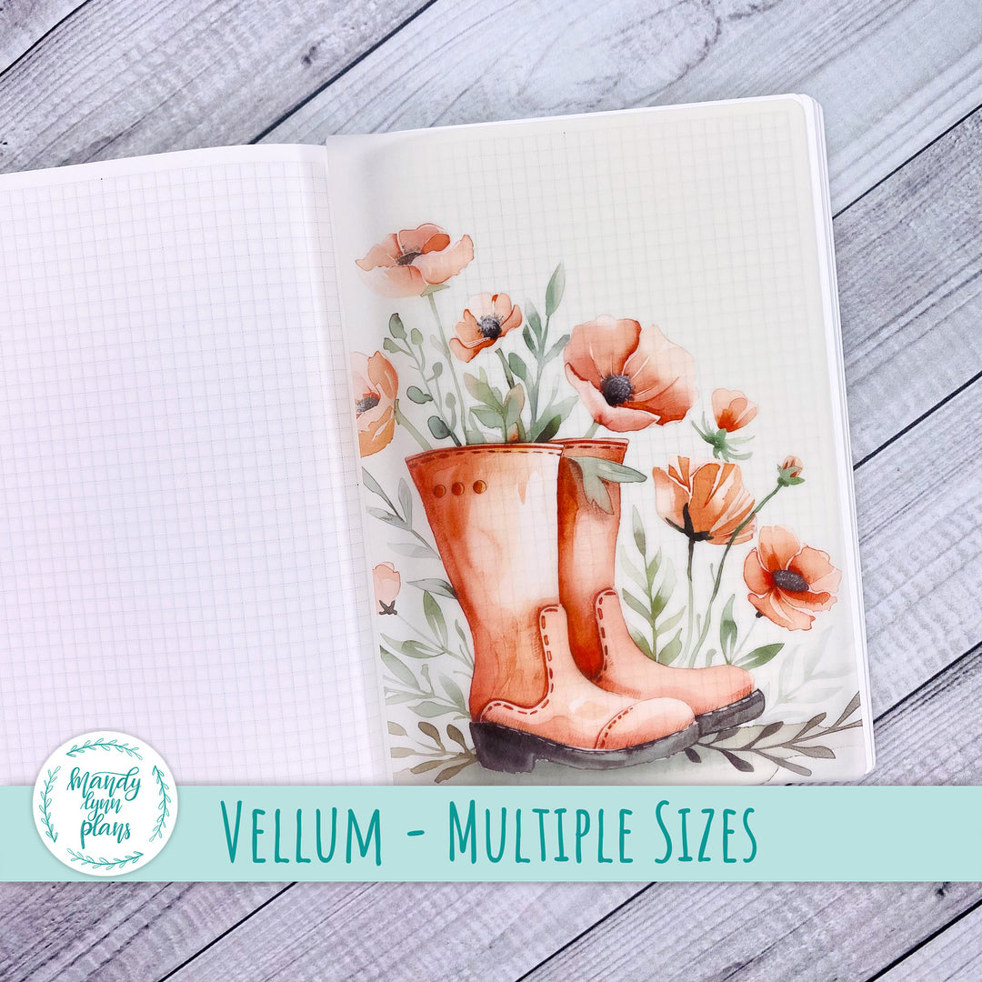 Red Poppies Vellum || 301