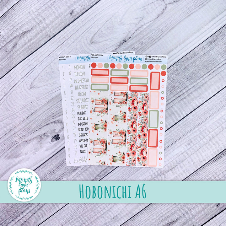 Hobonichi A6 Weekly Kit || Red Poppies || WK-A6T-3301