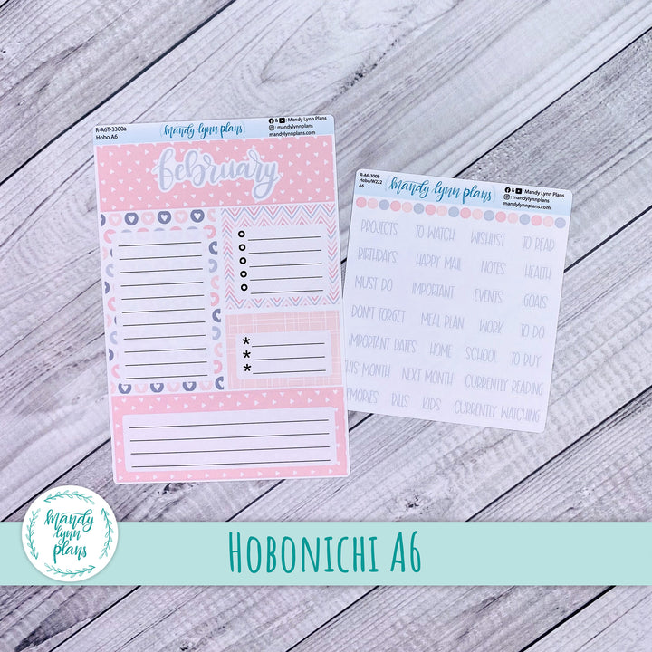 February A6 Hobonichi Dashboard || Be Mine || R-A6T-3300