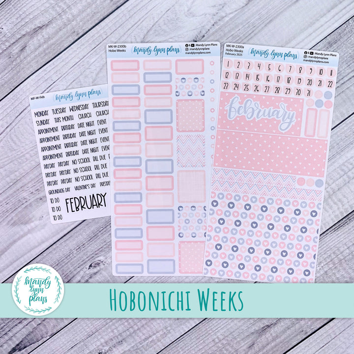 Hobonichi Weeks February 2025 Monthly Kit || Be Mine || MK-W-2300