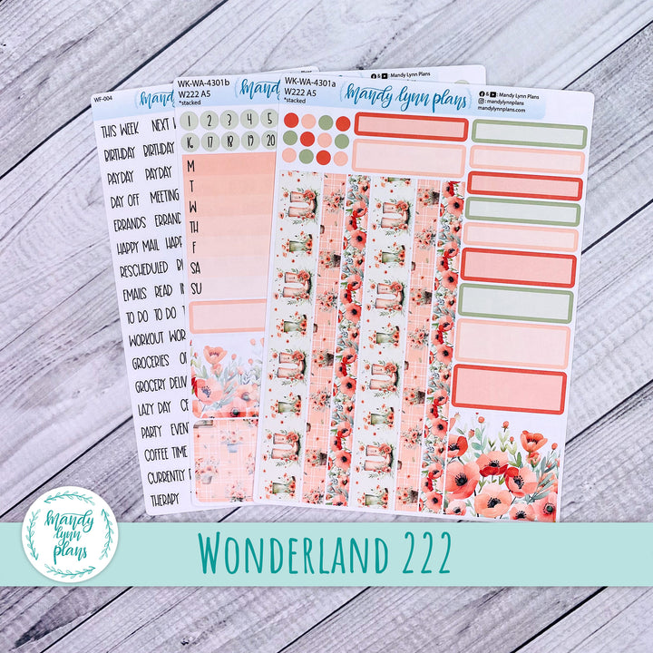 Wonderland 222 Weekly Kit || Red Poppies || 301