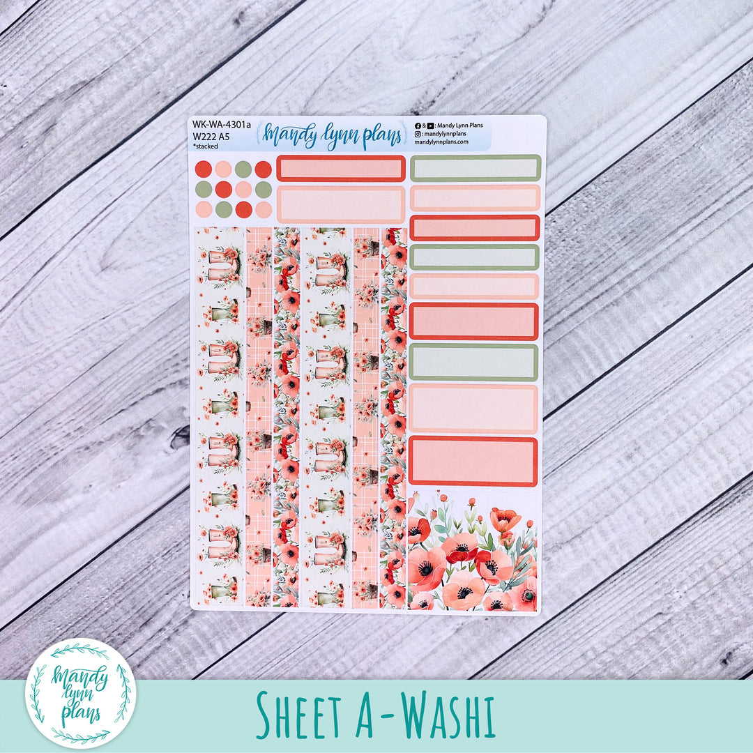 Wonderland 222 Weekly Kit || Red Poppies || 301