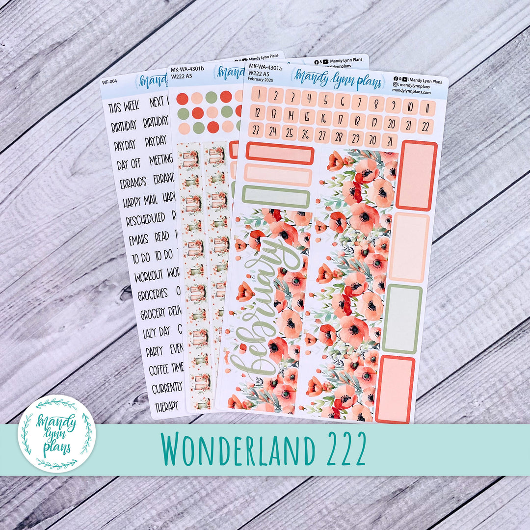 Wonderland 222 February 2025 Monthly Kit || Red Poppies || 301