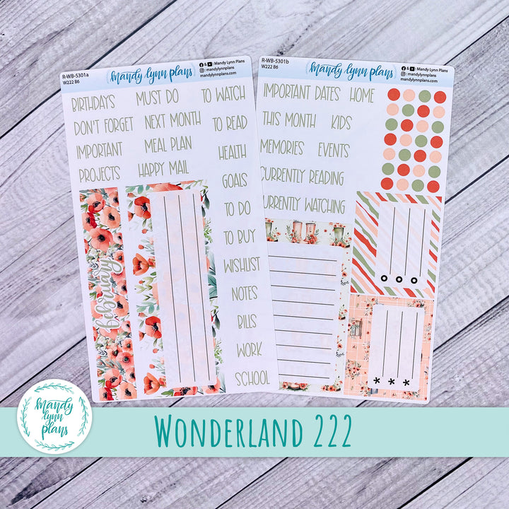 February 2025 Wonderland 222 Dashboard || Red Poppies || 301