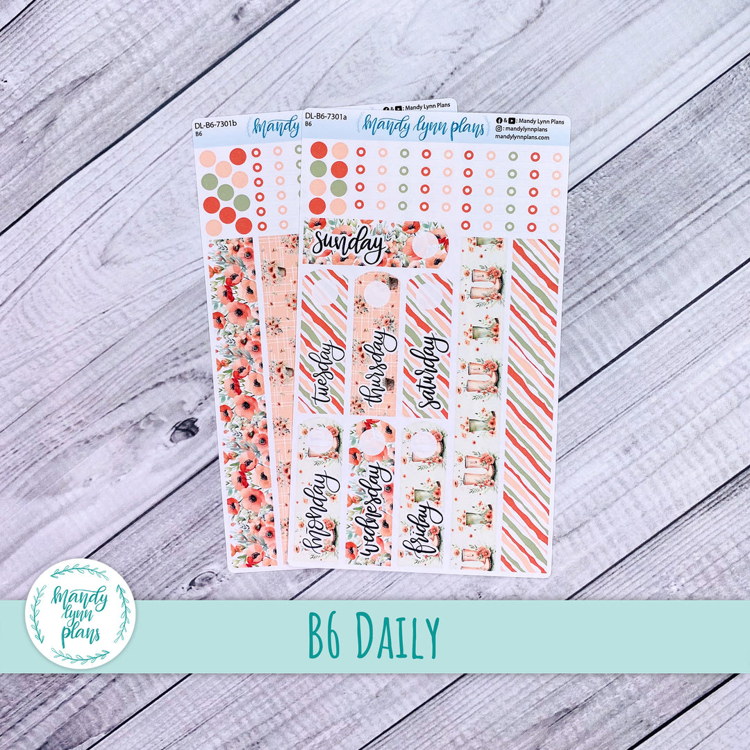 B6 Daily Kit || Red Poppies || DL-B6-7301