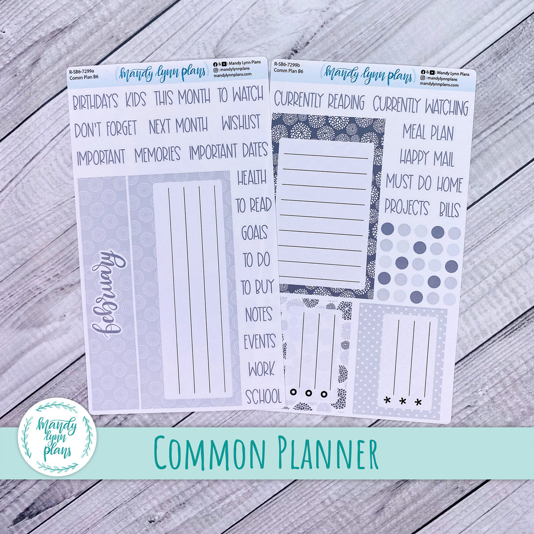 February Common Planner Dashboard || Minimalist || 299