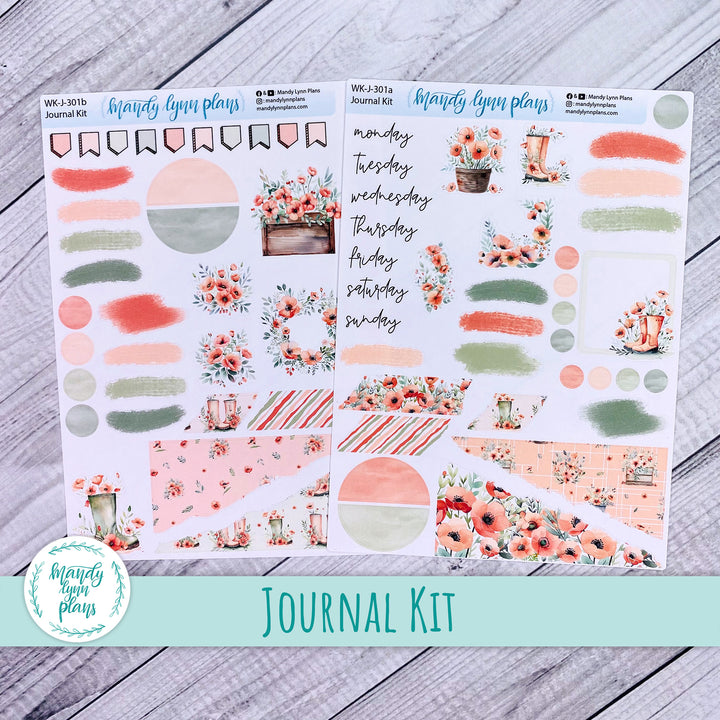 Red Poppies Journal Kit || WK-J-301