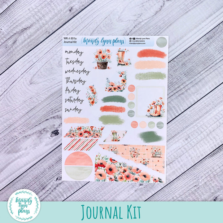 Red Poppies Journal Kit || WK-J-301