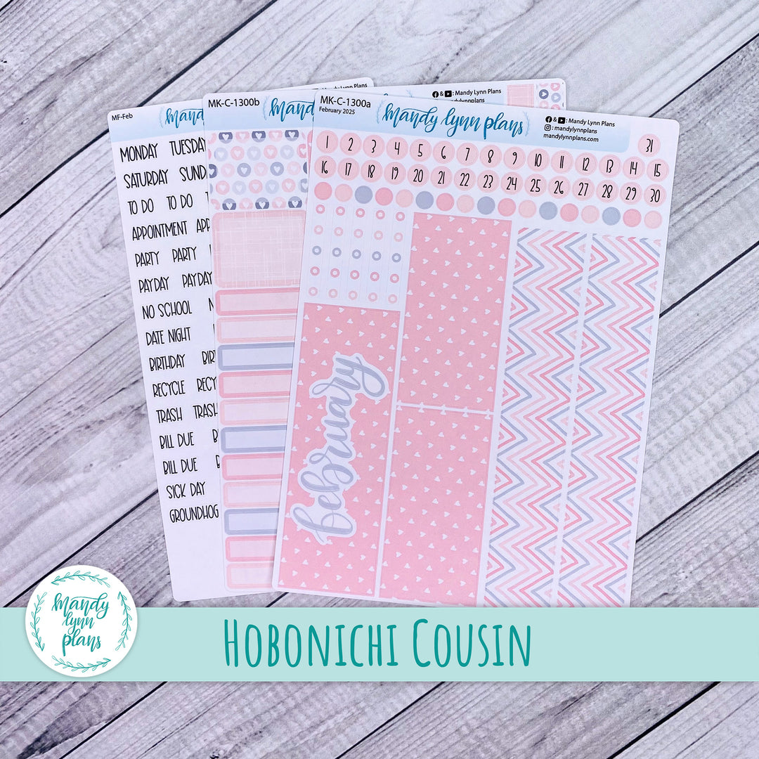 Hobonichi Cousin February 2025 Monthly || Be Mine || MK-C-1300