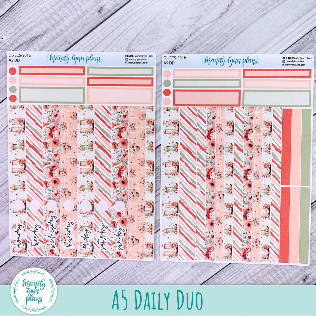 EC A5 Daily Duo Kit || Red Poppies || DL-EC5-301