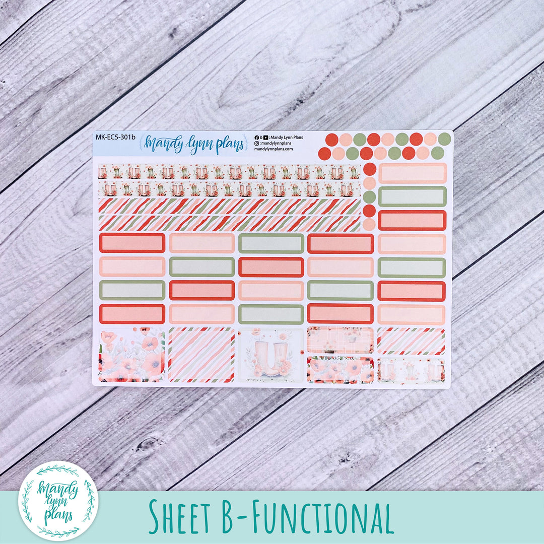 EC A5 February Monthly Kit || Red Poppies || MK-EC5-301