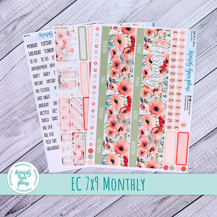 EC 7x9 February Monthly Kit || Red Poppies || MK-EC7-301