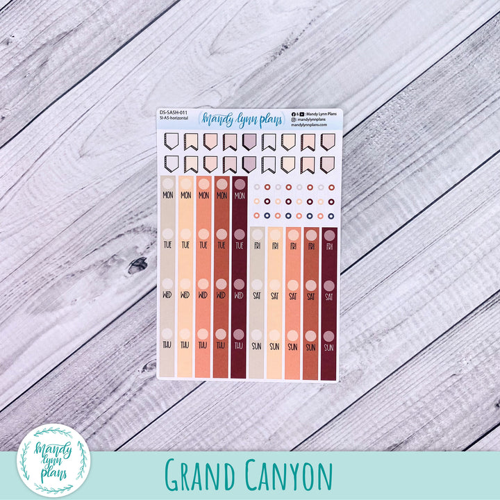 A5 Common Planner Horizontal Weekly Days and Date Cover Strips