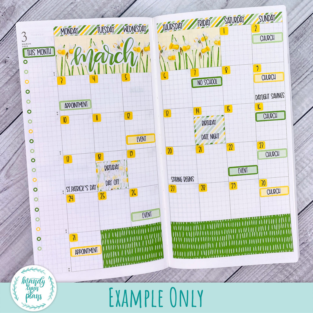 March 2025 Common Planner Monthly Kit || Daffodils || 303