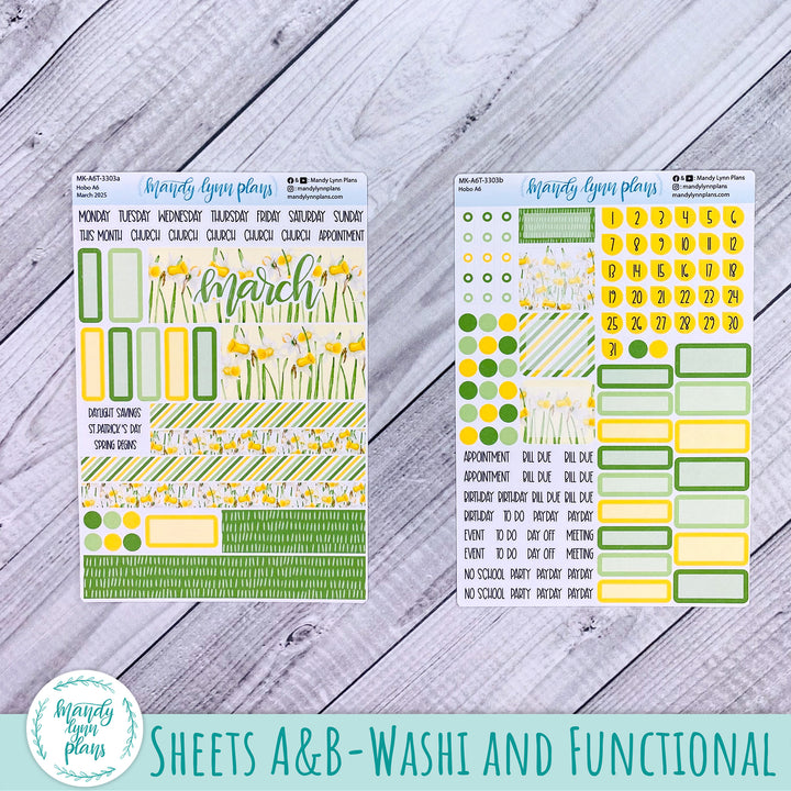 Hobonichi A6 March 2025 Monthly Kit || Daffodils || MK-A6T-3303