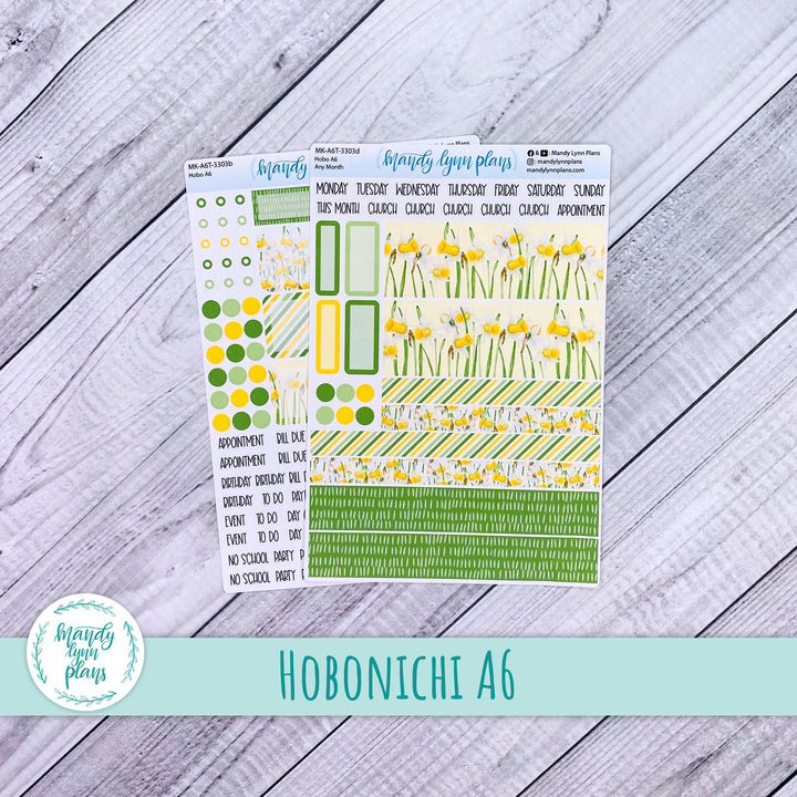 Any Month Hobonichi A6 Monthly Kit || Daffodils || MK-A6T-3303