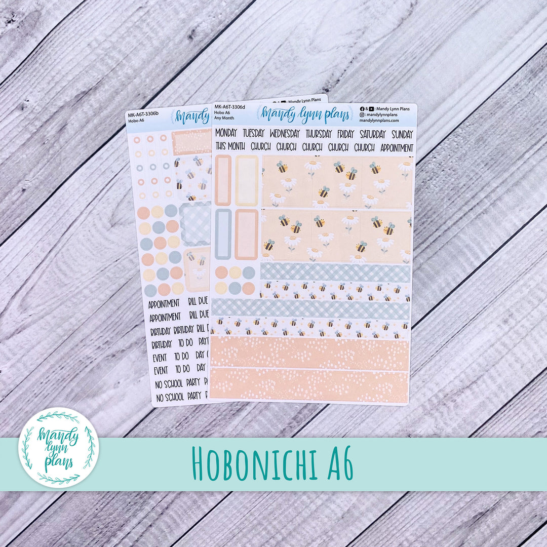 Any Month Hobonichi A6 Monthly Kit || Honey Bees || MK-A6T-3306